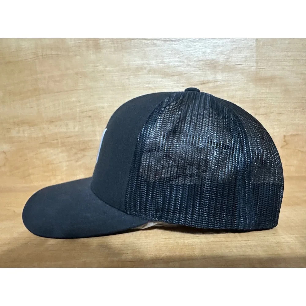 Hurley Black SnapBack Trucker Hat Baseball Cap Adjustable Surf Skater‎ Mens